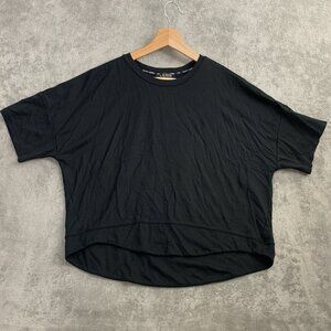 Lauren Ralph Lauren Black Label Shirt Womens Large Viscose Blend Short Sleeve